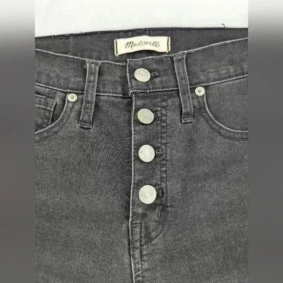 Madewell Stovepipe Women's Size 25 4 Button Black Jeans - Picture 3 of 11